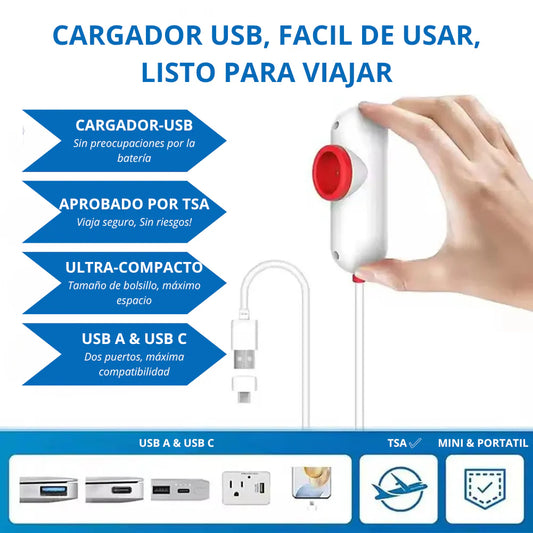 COMPACT-BAGS Bolsas al Vacío para Viajar + Mini aspirador USB!